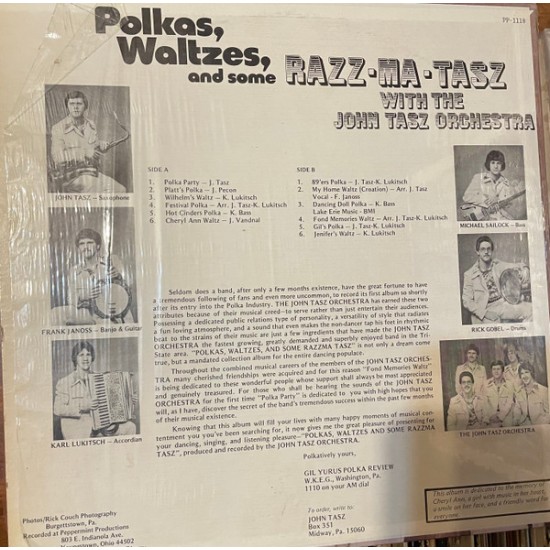 The John Tasz Orchestra, John Tasz ‎– Polkas, Waltzes, and Some Razz-Ma-Tasz